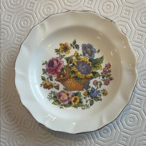 Vintage 1980's Mini Bone China Trinket Dish, Made by Duchess in England